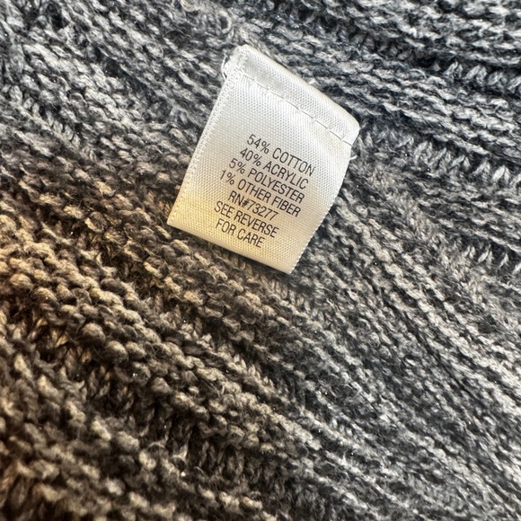 Apt 9 Cardigan Wonens Petite Size Small Grey Heathered Knit Waterfall Open - Picture 3 of 7
